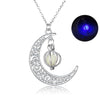 Celestial Radiance Silver Moon Necklace