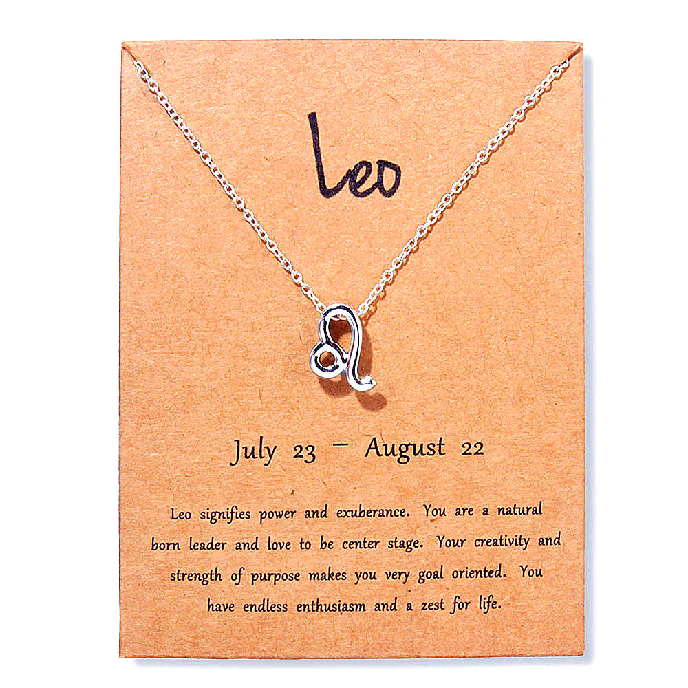 Celestial Elegance Zodiac Necklace (Silver)