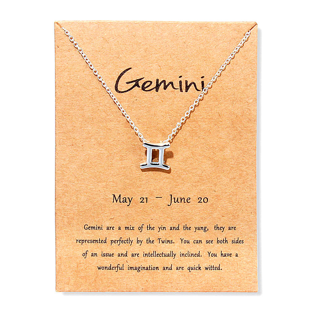 Celestial Elegance Zodiac Necklace (Silver)