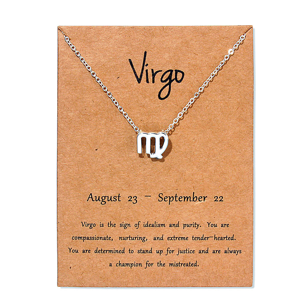 Celestial Elegance Zodiac Necklace (Silver)