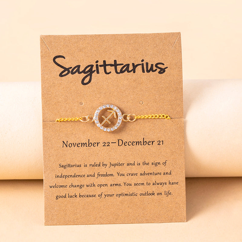 Zodiac Radiance Gold Chain Bracelet