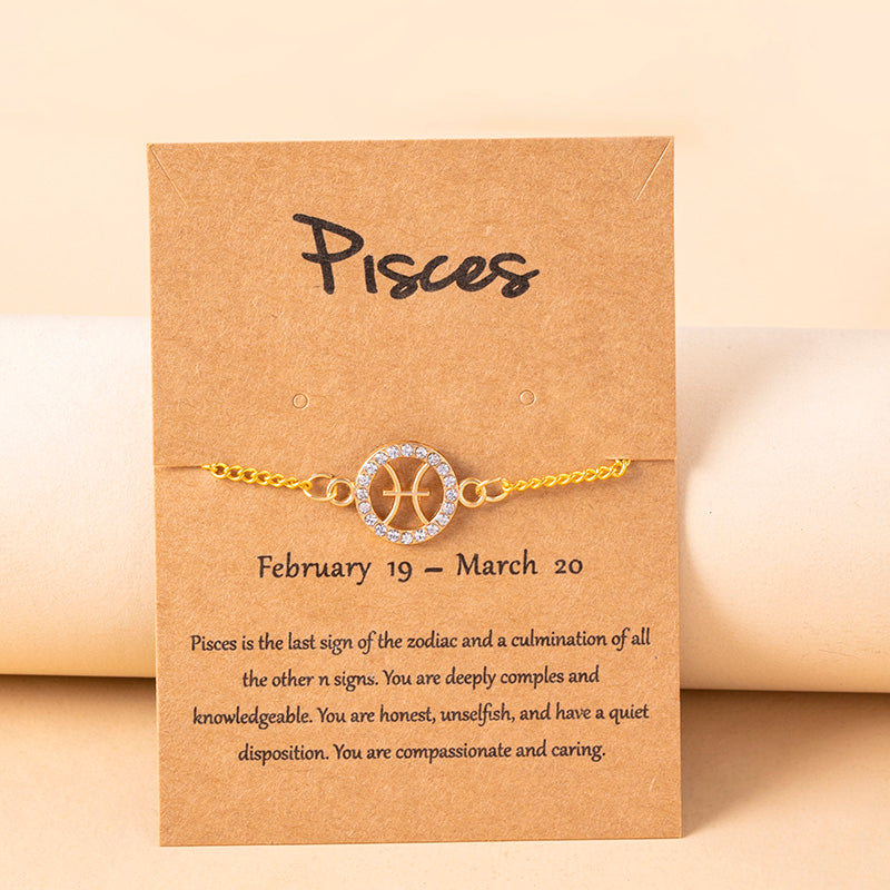 Zodiac Radiance Gold Chain Bracelet