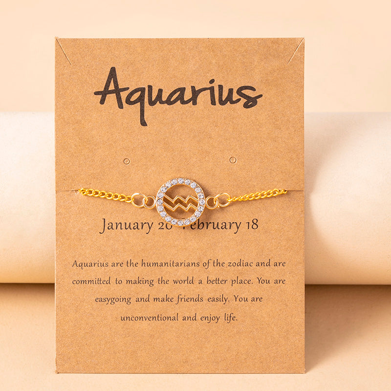 Zodiac Radiance Gold Chain Bracelet