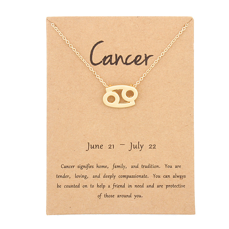 Celestial Elegance Zodiac Necklace (Gold)