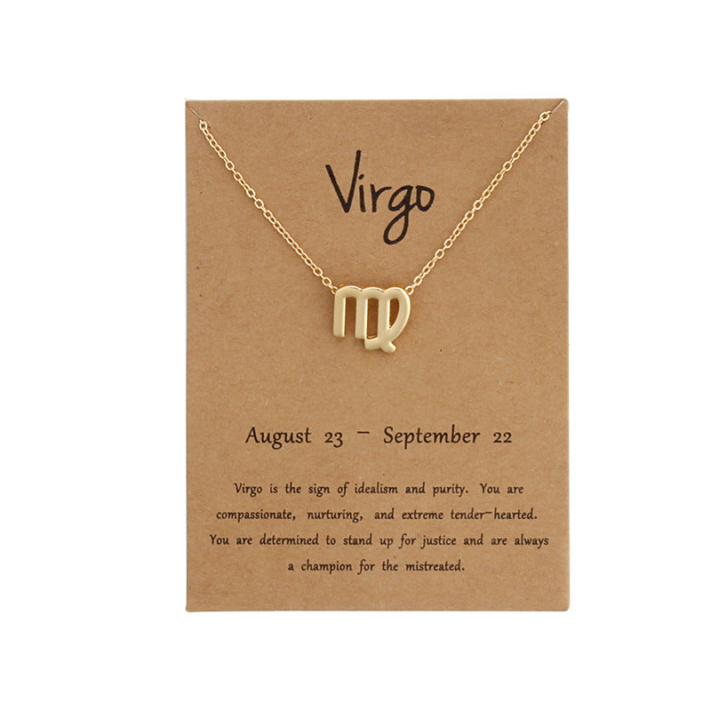 Celestial Elegance Zodiac Necklace (Gold)