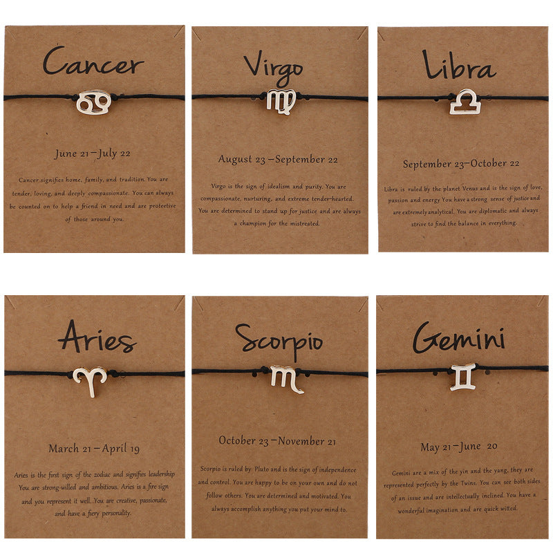 Zodiac Essence Rope Bracelet