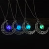 Celestial Radiance Silver Moon Necklace