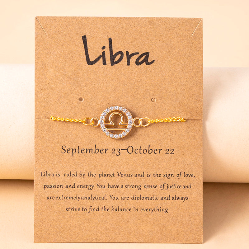 Zodiac Radiance Gold Chain Bracelet