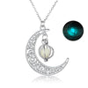 Celestial Radiance Silver Moon Necklace