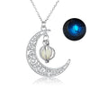 Celestial Radiance Silver Moon Necklace