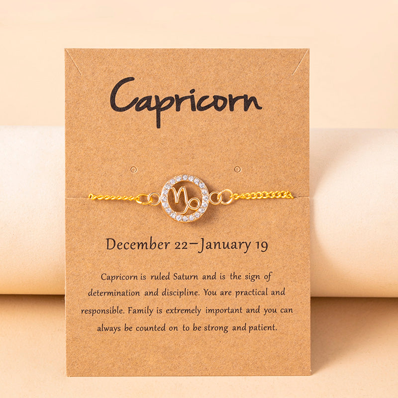 Zodiac Radiance Gold Chain Bracelet