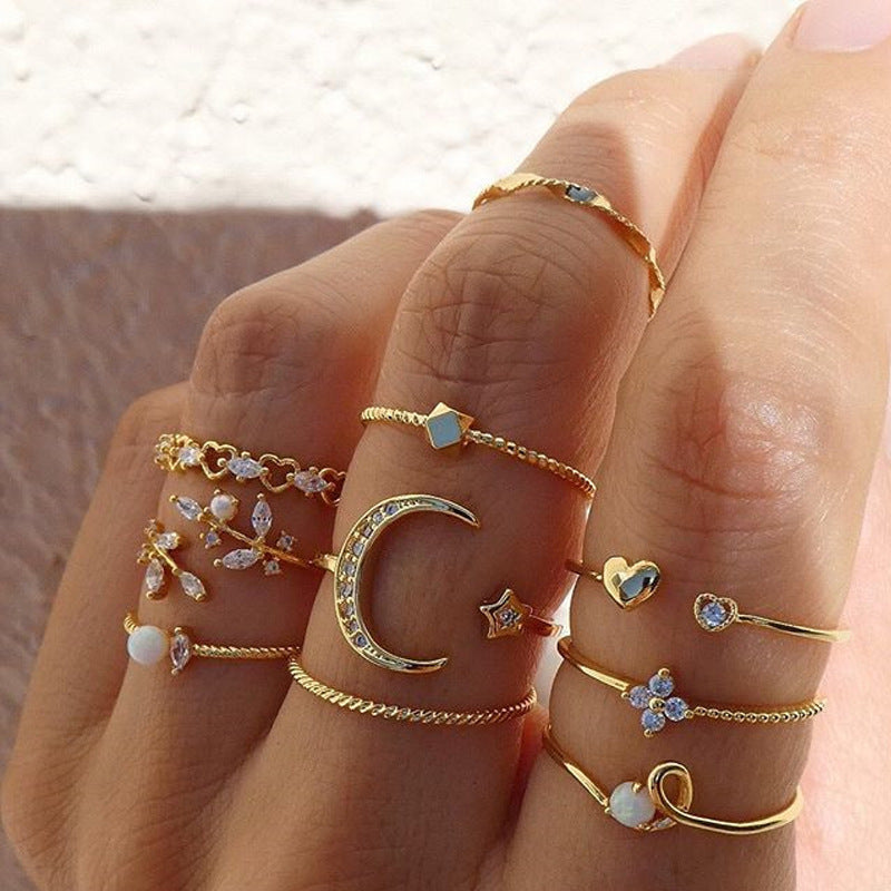 Celestial Elegance 10 Ring Set