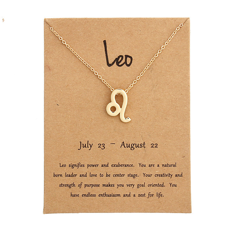 Celestial Elegance Zodiac Necklace (Gold)