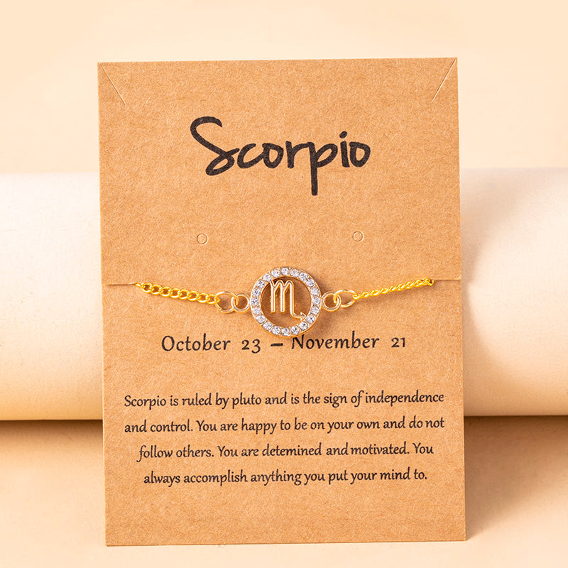 Zodiac Radiance Gold Chain Bracelet